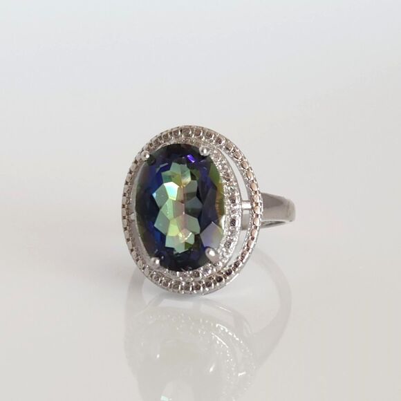 Mystic Gemstone Ring 6.2 Carats Size 8 - Picture 3 of 9
